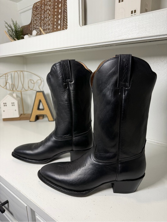 Sedona West Shoes - Sedona West Women’s 9.5B Black Leather Cowboy Boots Classic Western Vintage